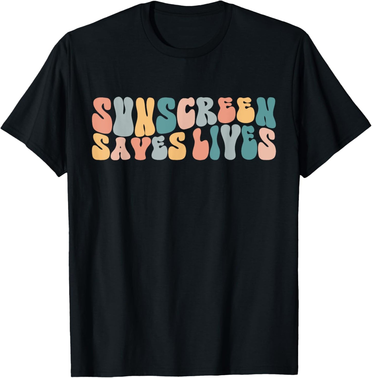 Sunscreen Saves Lives Funny Dermatology Doctor Derm Squad T-Shirt - T-Shirt | Black