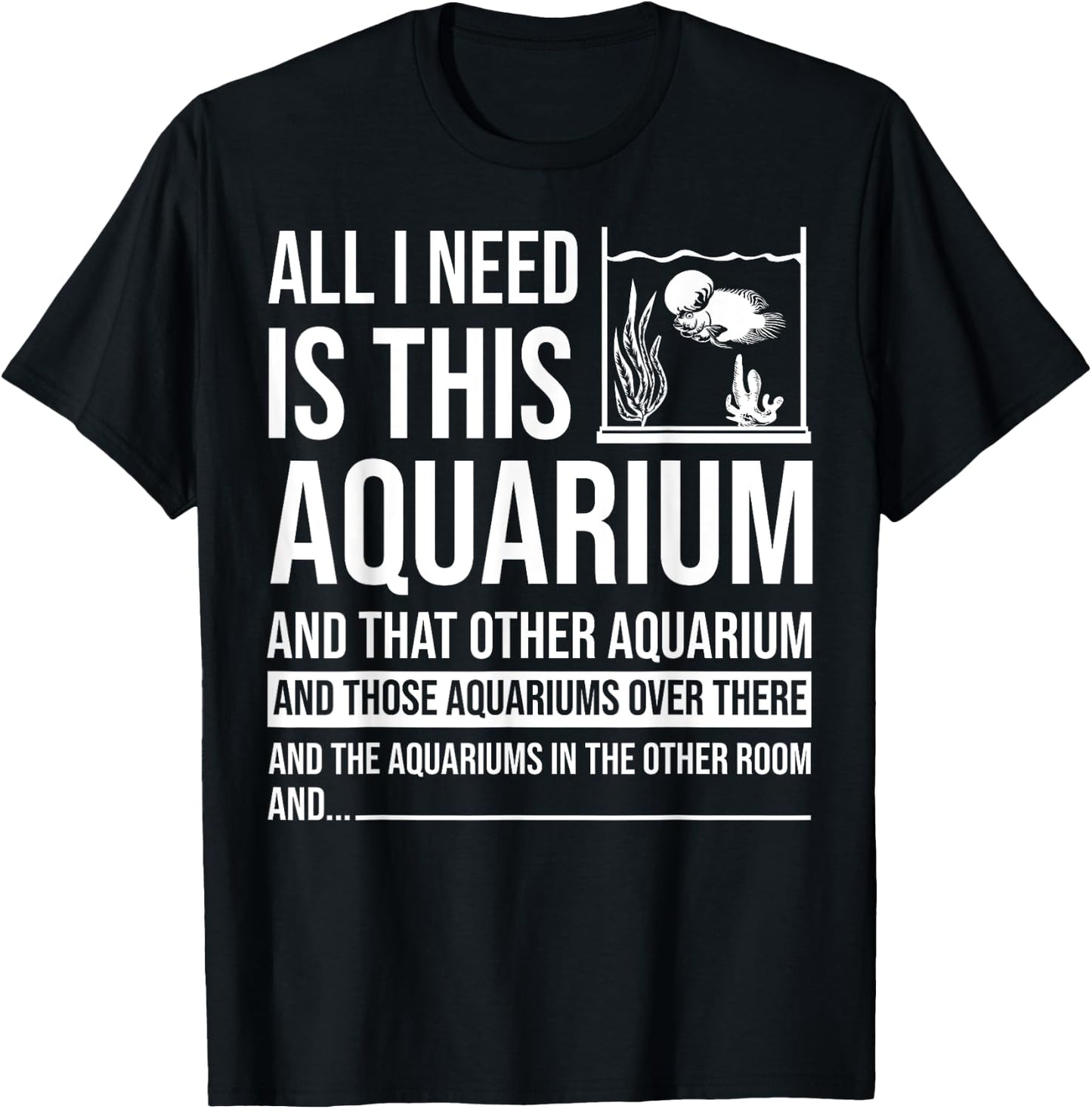 Funny Aquarium Gift Women Fish Tank Lover Fishkeeper T-Shirt - T-Shirt | Black