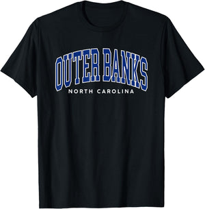 Outer Banks OBX North Carolina summer retro preppy throwback Men Women Girls Kids T-Shirt - T-Shirt | Black