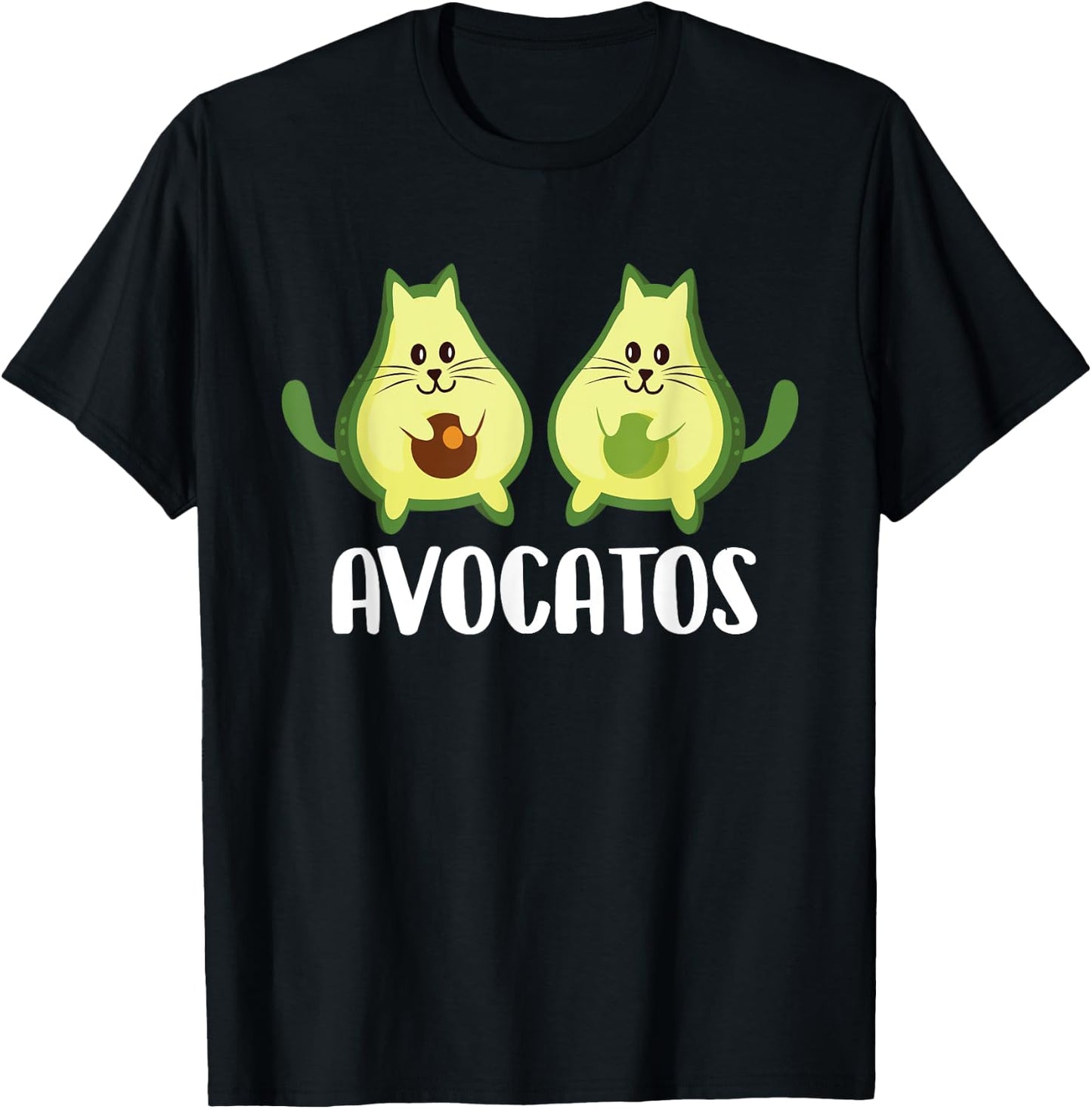 Avocatos - Vegan Animal Cat Lover Pet Owner Veterinarian T-Shirt - T-Shirt | Black