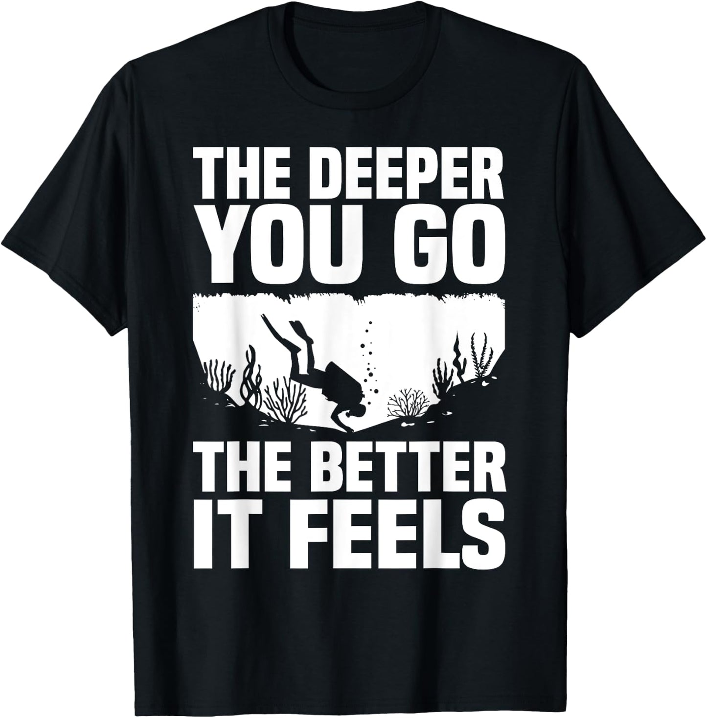Funny Scuba Diving Themed Design Women Scuba Dive T-Shirt - T-Shirt | Black