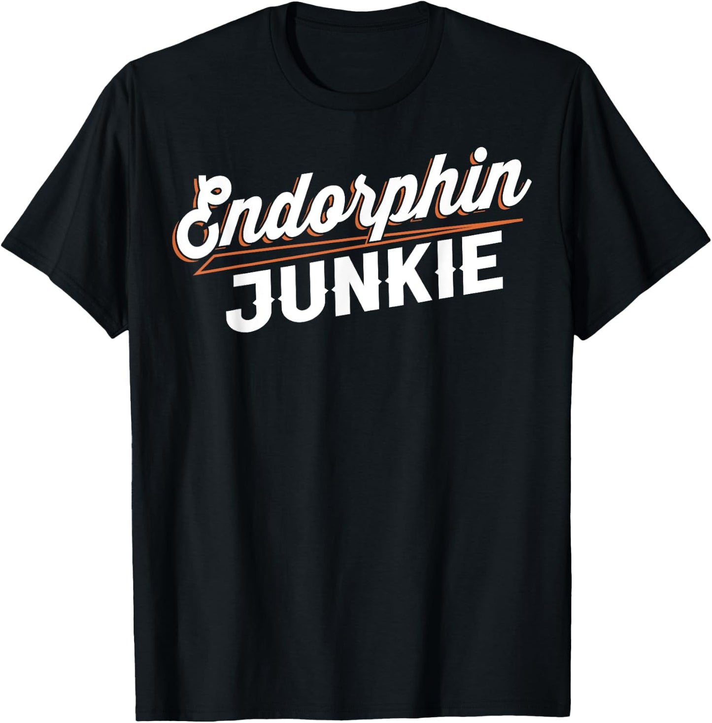 Endorphin Junkie - Motivational Fitness Women Gym T-Shirt - T-Shirt | Black
