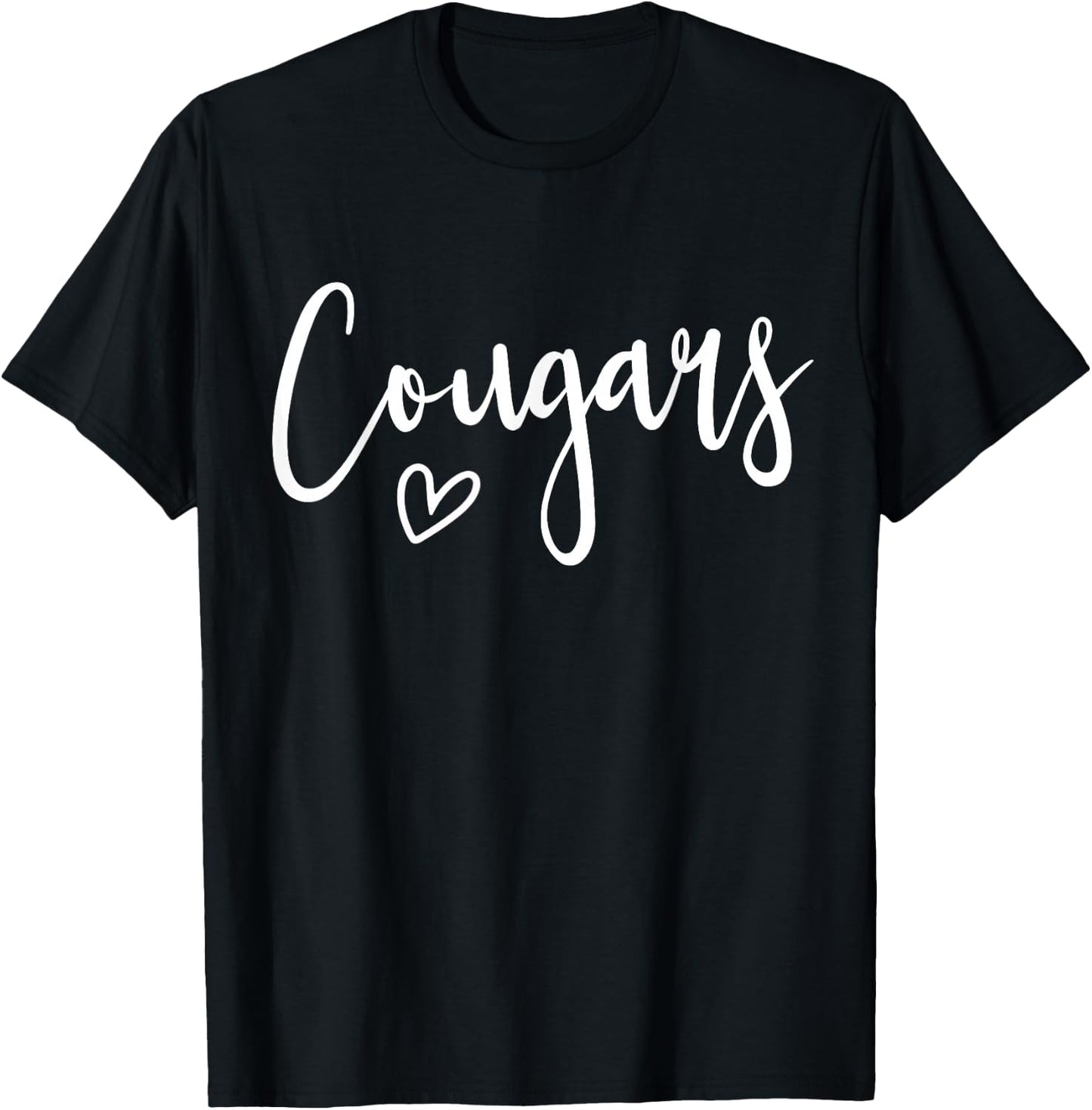 Cougars High School Cougars Sports Team Women's Cougars T-Shirt - T-Shirt | Black