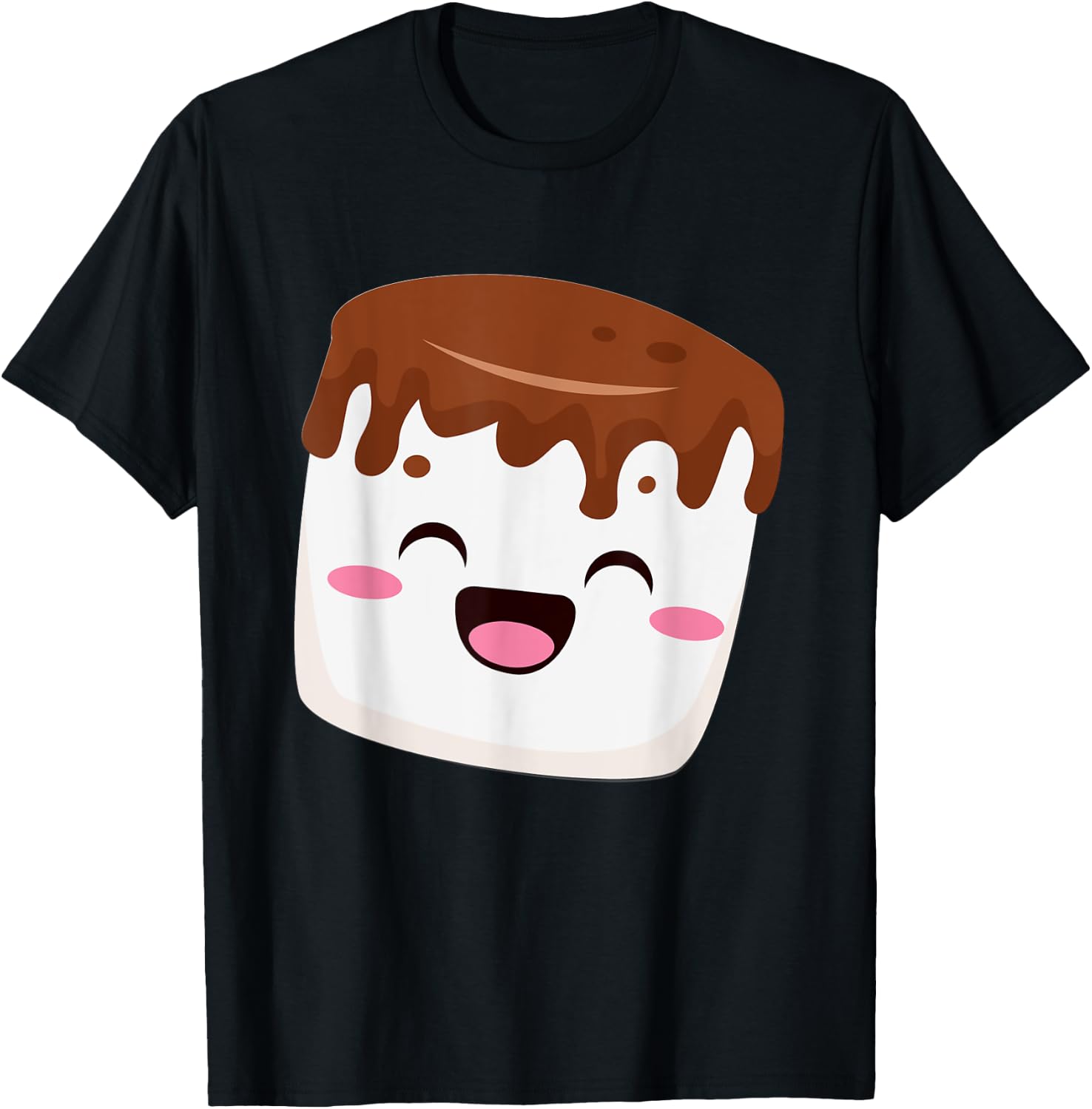 Kawaii Halloween Group Costume S'mores Chocolate Marshmallow T-Shirt - T-Shirt | Black