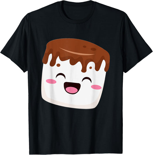 Kawaii Halloween Group Costume S'mores Chocolate Marshmallow T-Shirt - T-Shirt | Black