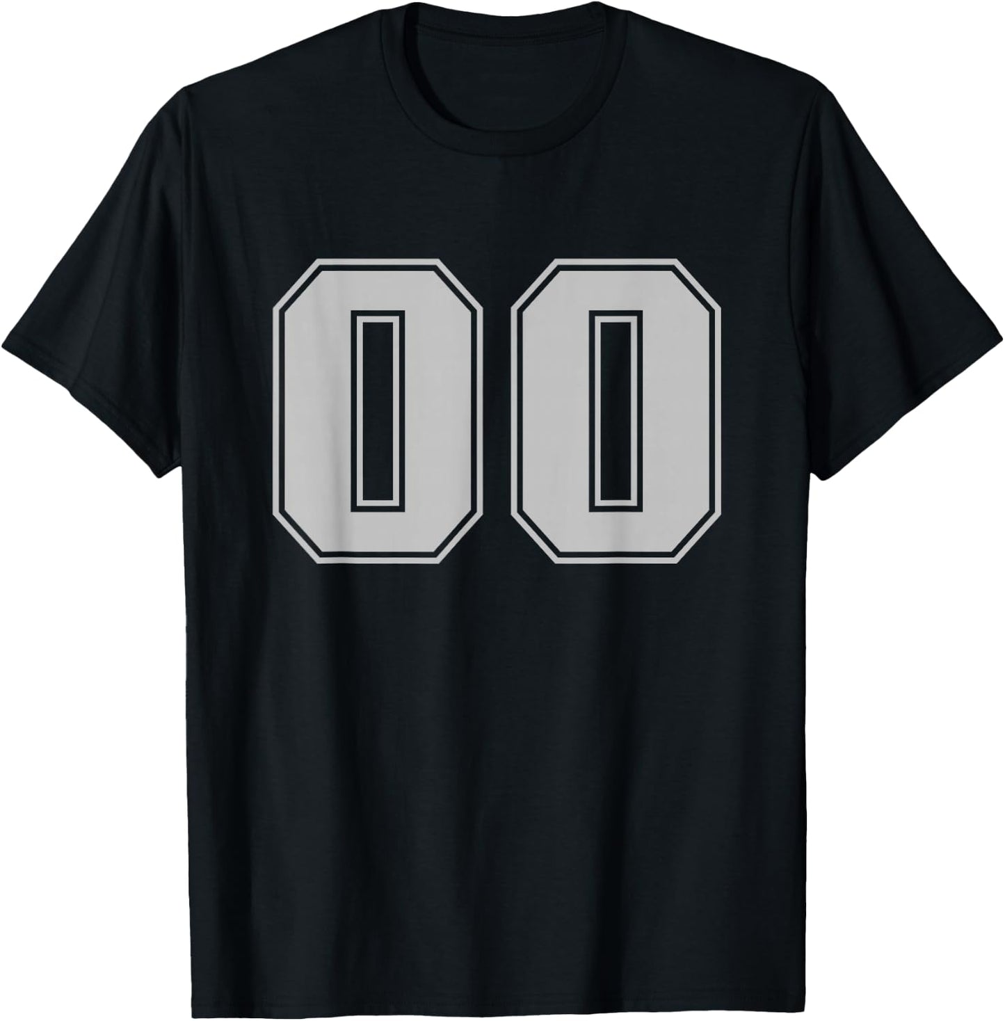 Sport Team Number #00 T-Shirt - T-Shirt | Black