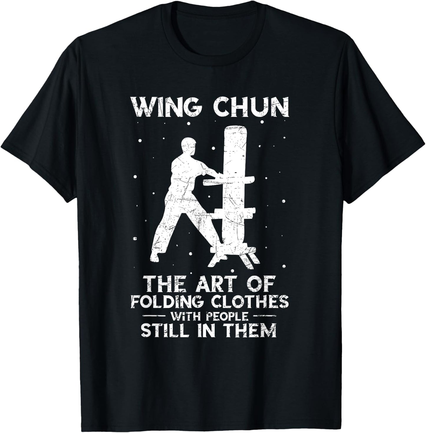 Wing Chun Vintage The Art of Folding Clothes Kung Fu T-Shirt - T-Shirt | Black