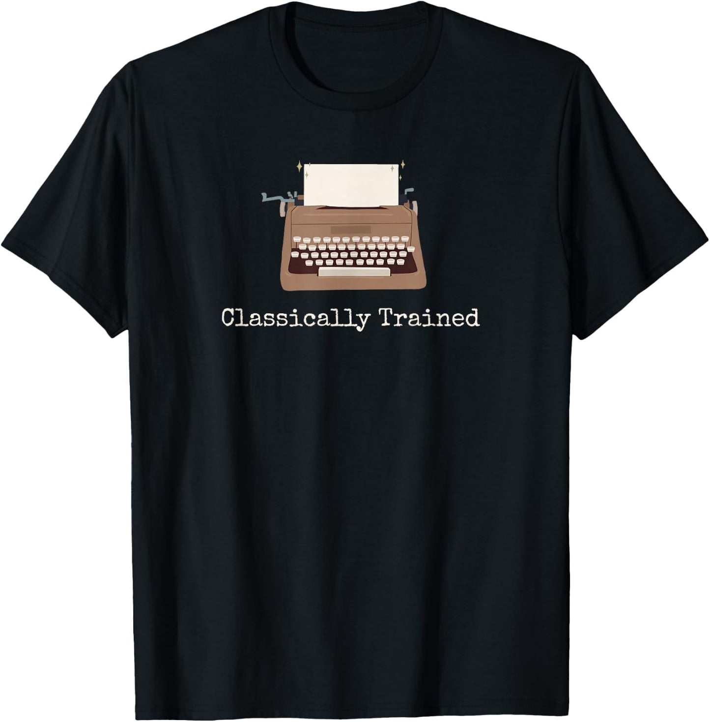Classically Trained Typewriter Mechanical Analog Old School T-Shirt - T-Shirt | Black