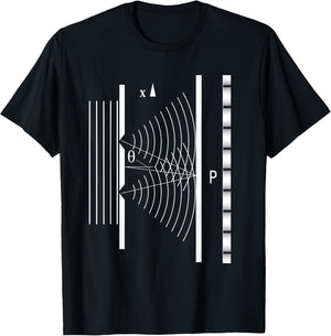 Double Slit Experiment Particle Physics Lover Physicist T-Shirt - T-Shirt | Black