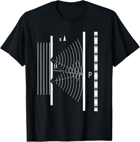 Double Slit Experiment Particle Physics Lover Physicist T-Shirt - T-Shirt | Black