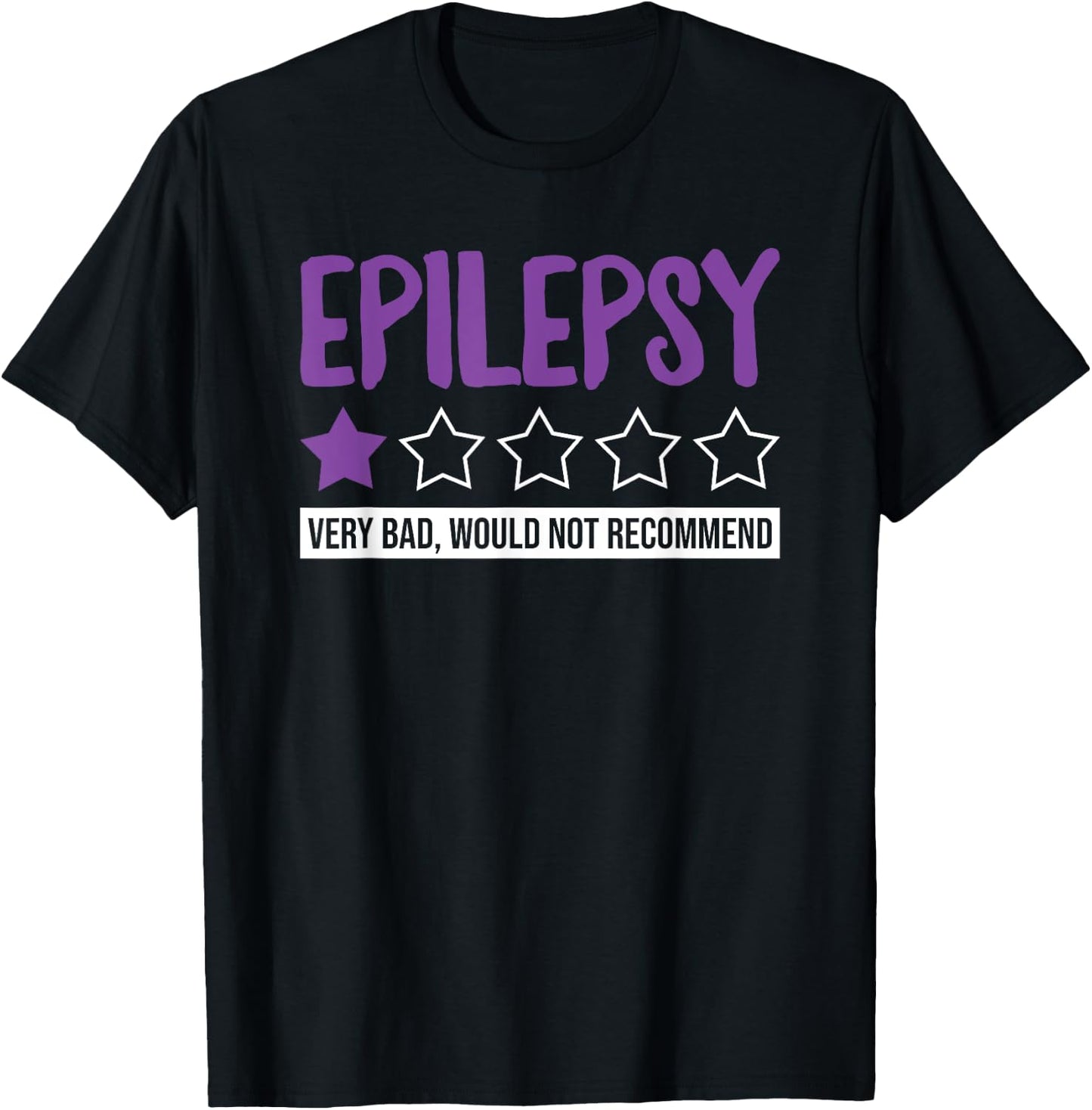 Funny Epilepsy Would Not Recommend Epilepsy Combatant T-Shirt - T-Shirt | Black