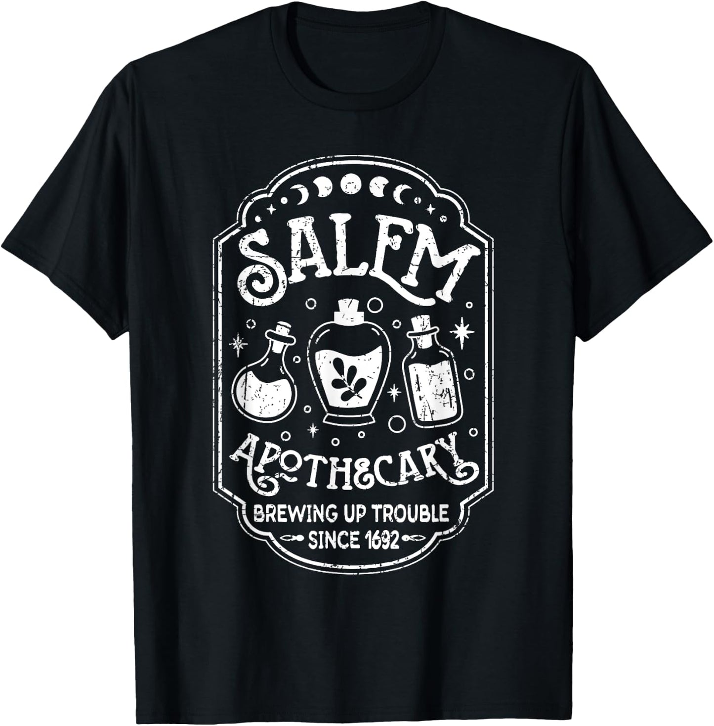 Salem Apothecary Halloween Salem Witch Herbal Potions 1692 T-Shirt - T-Shirt | Black