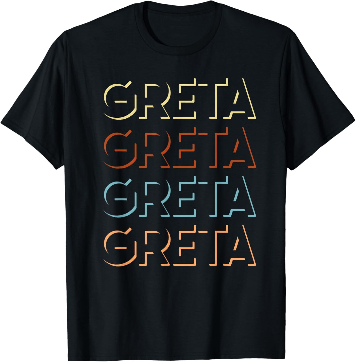 Greta First Name My Personalized Named T-Shirt - T-Shirt | Black