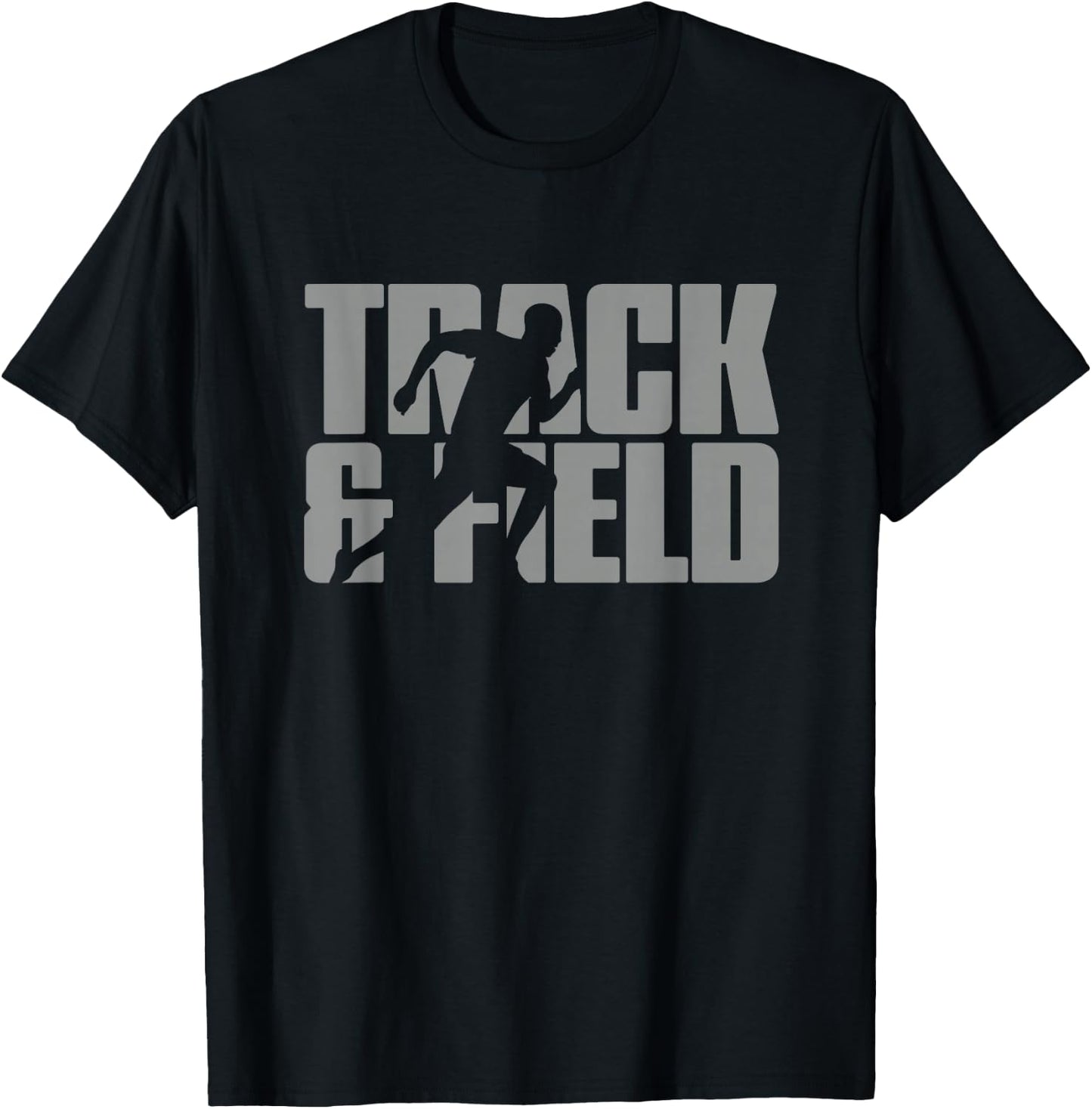 Track & Field Themed Design Graphic Track & Field T-Shirt - T-Shirt | Black