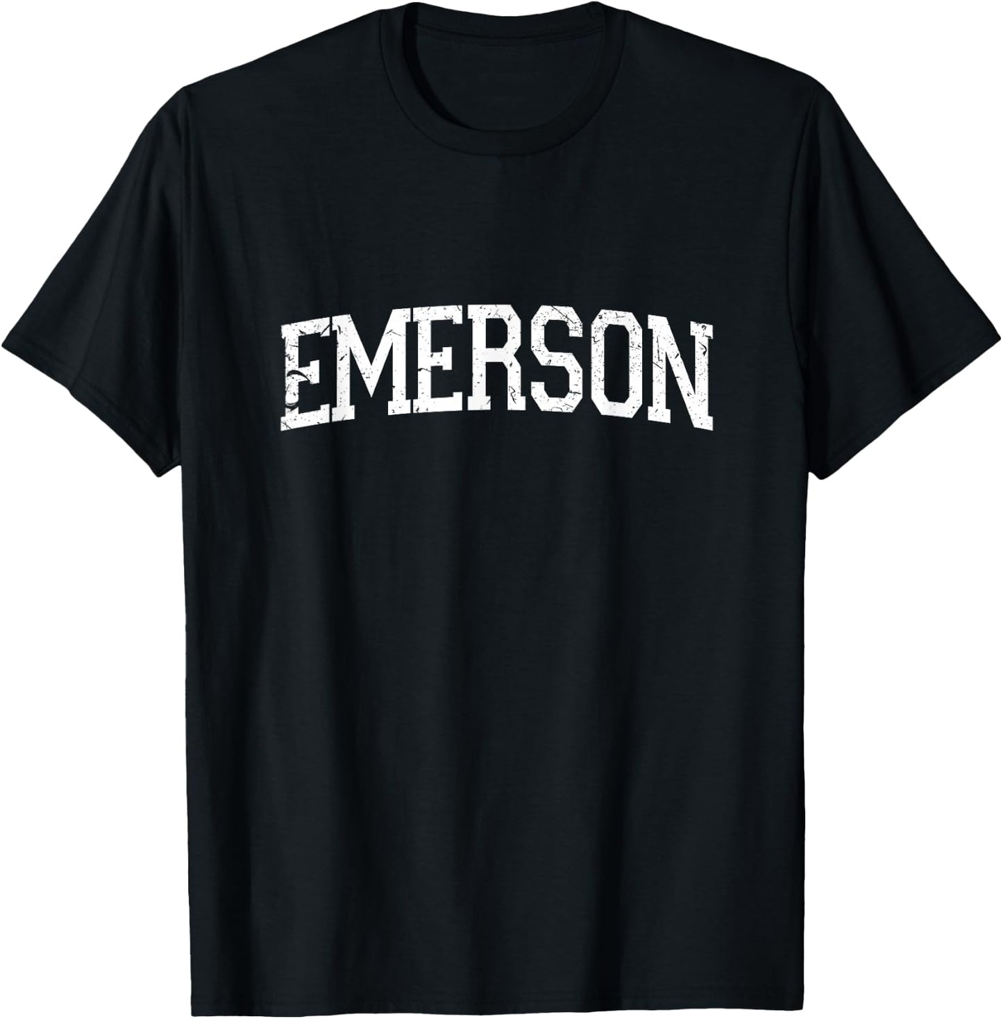 Vintage Personalised Name Classic Emerson T-Shirt - T-Shirt | Black