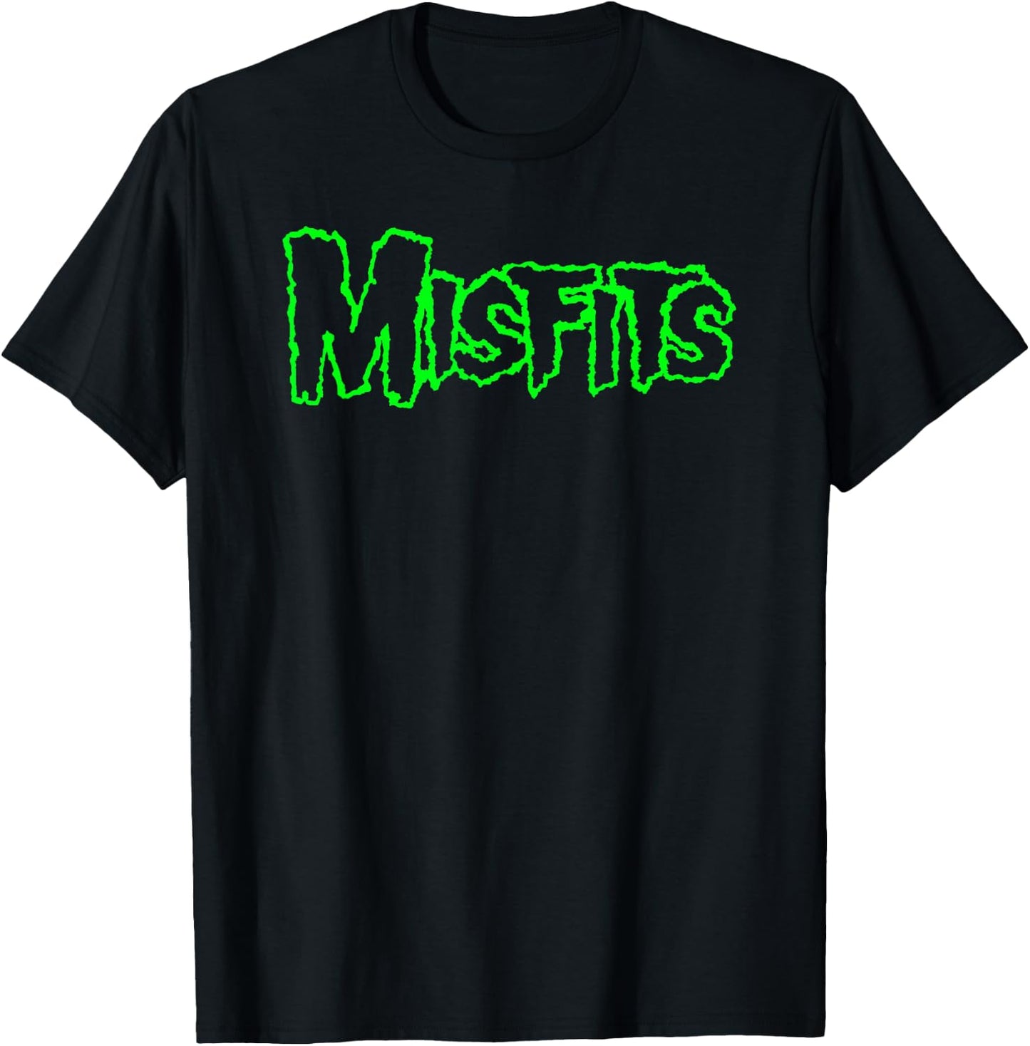 Misfits – Green Logo T-Shirt - T-Shirt | Black