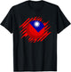 Golf Ball With The Flag Of Taiwan T-Shirt - T-Shirt | Black