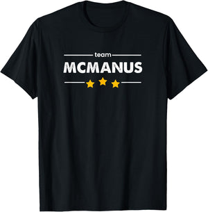 Family Name Surname or First Name | TEAM MCMANUS T-Shirt - T-Shirt | Black