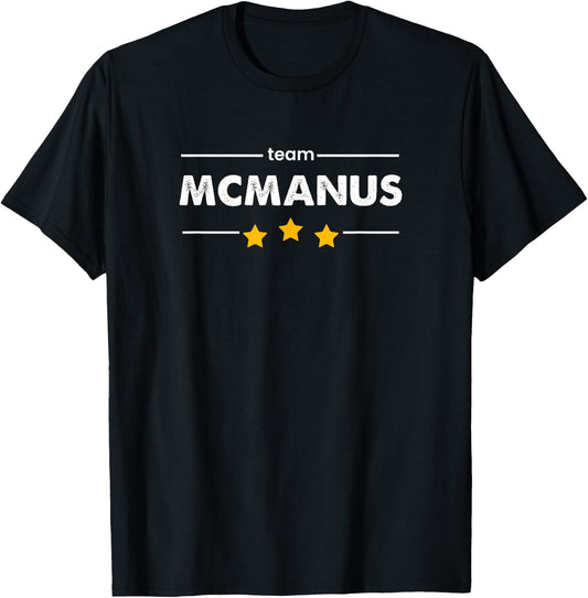 Family Name Surname or First Name | TEAM MCMANUS T-Shirt - T-Shirt | Black