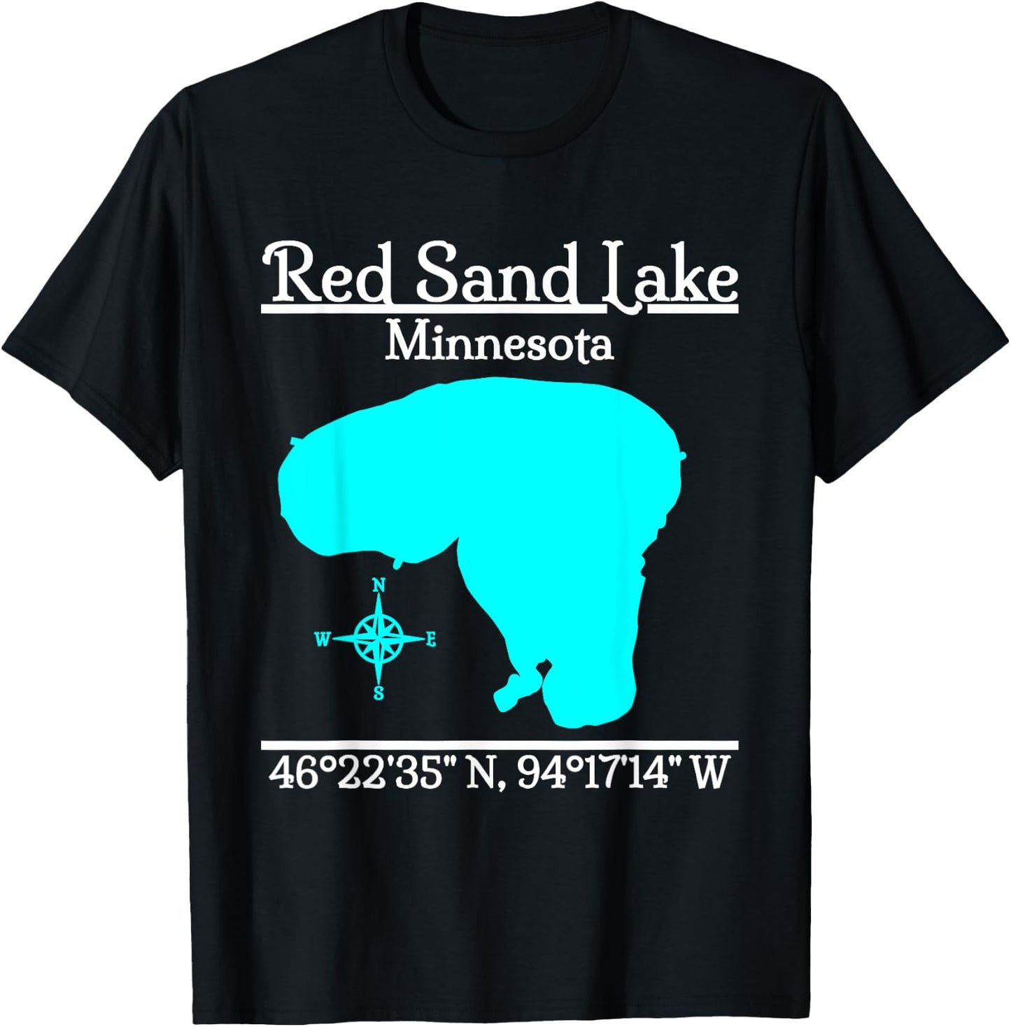 Red Sand Lake, Minnesota T-Shirt - T-Shirt | Black