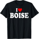 I Heart Boise, I Love Boise City Idaho Classic T-Shirt - T-Shirt | Black
