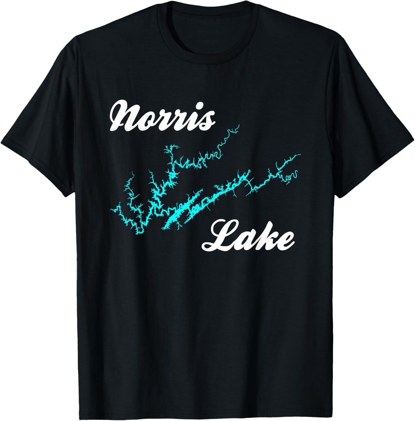 Minimalist Norris Lake, Tennessee T-Shirt - T-Shirt | Black