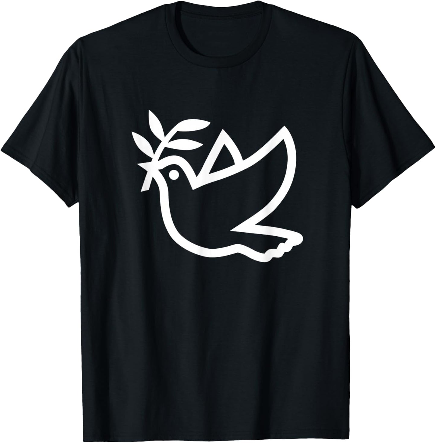 Peace Dove Silhouette Logo T-Shirt - T-Shirt | Black