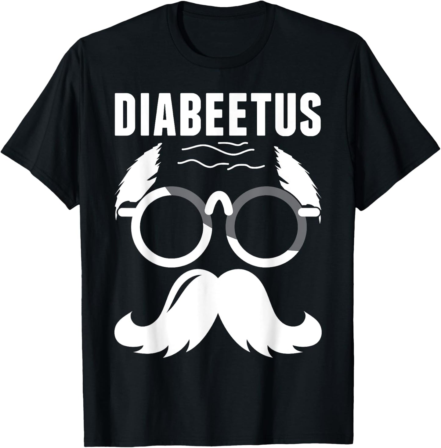Diabetes Awareness Diabeetus Beard Type 1 Type 2 Diabetic T-Shirt - T-Shirt | Black