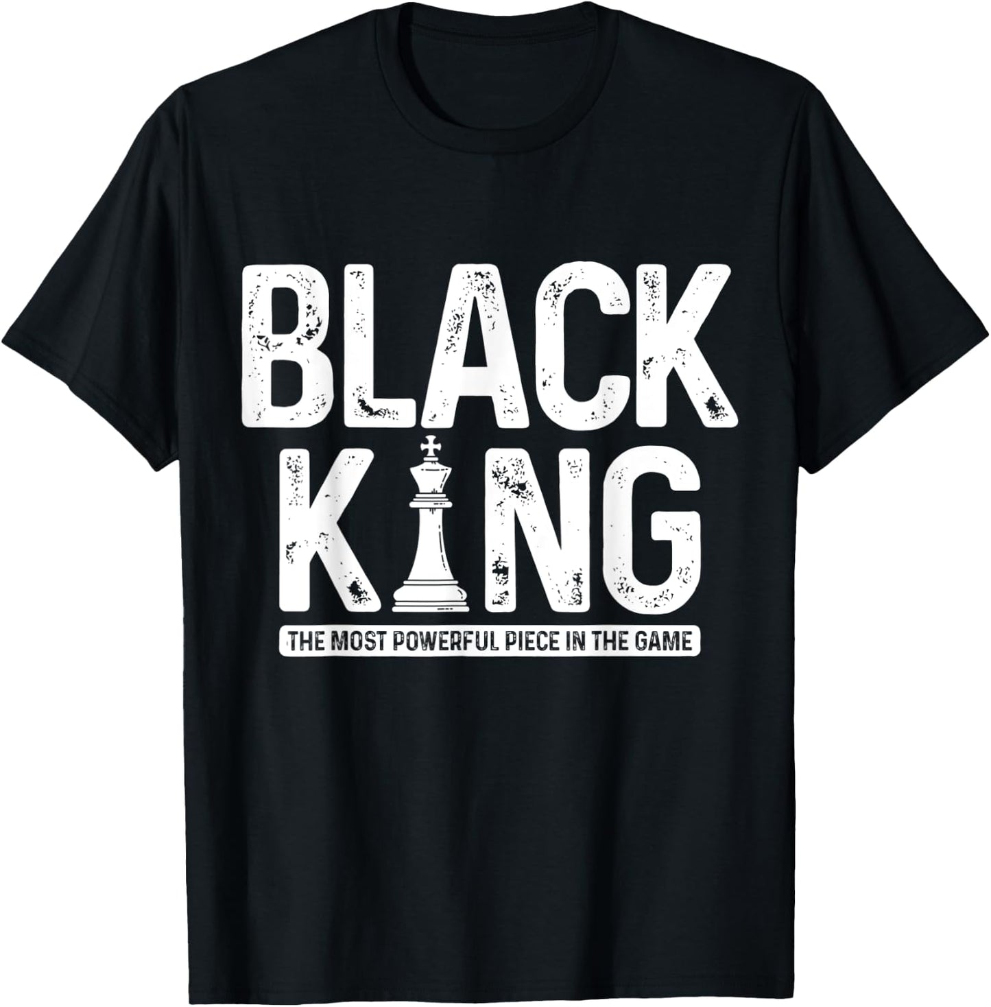 Black King Chess History Month Juneteenth African Pride T-Shirt - T-Shirt | Black