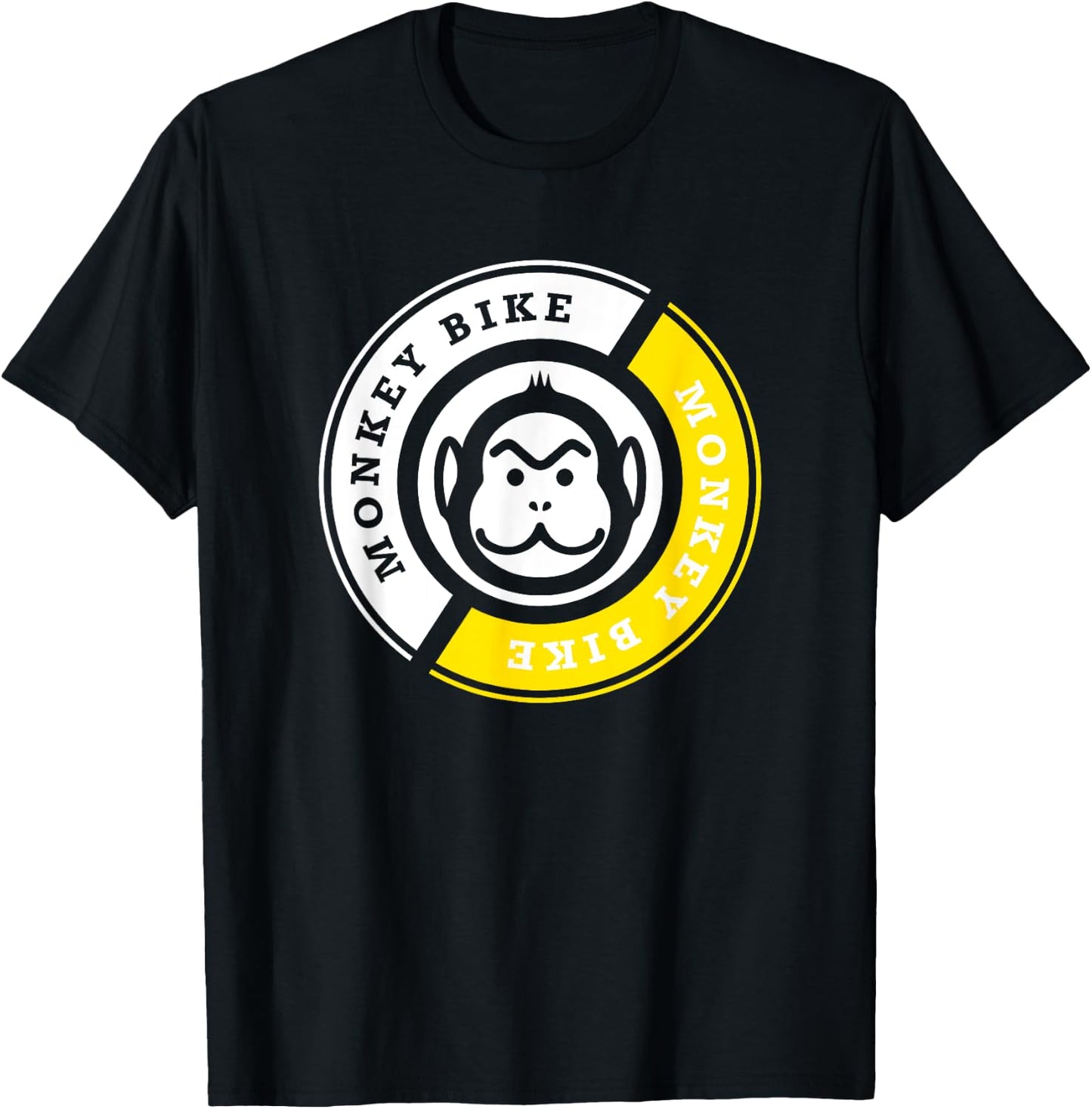 Monkey Bike Yellow Graphic T-Shirt - T-Shirt | Black