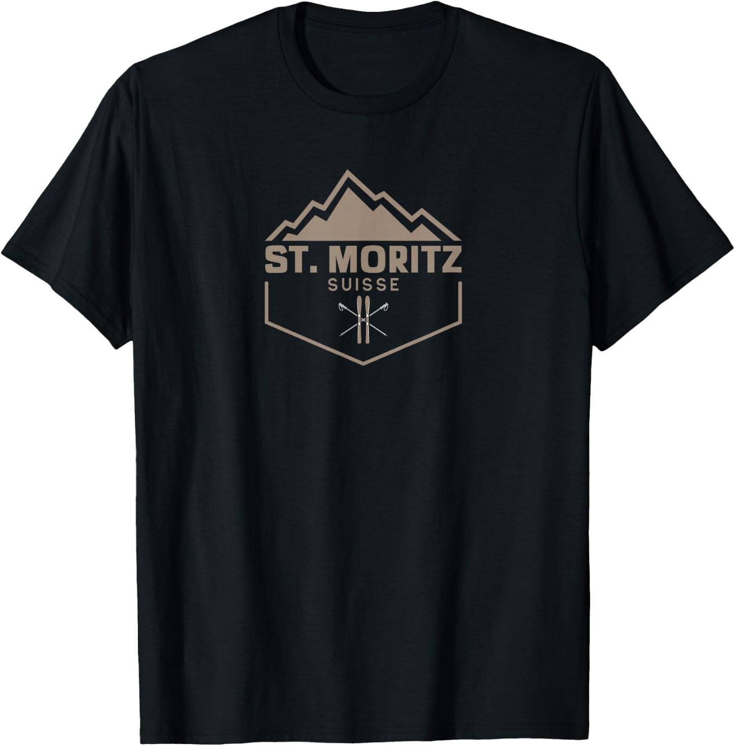 St. Moritz Suisse T-Shirt - T-Shirt | Black