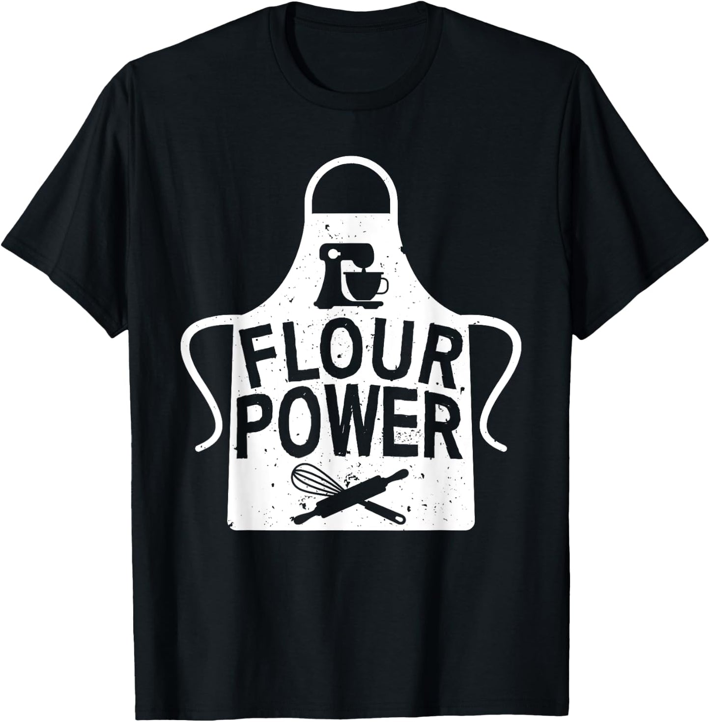 Funny Flour Baking Art For Baker Chef Men Women Baking Lover T-Shirt - T-Shirt | Black