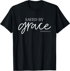 Saved By Grace T-Shirt - T-Shirt | Black