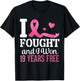 I Fought And I Won Breast Cancer 19 Years Free Survivor Hope T-Shirt - T-Shirt | Black