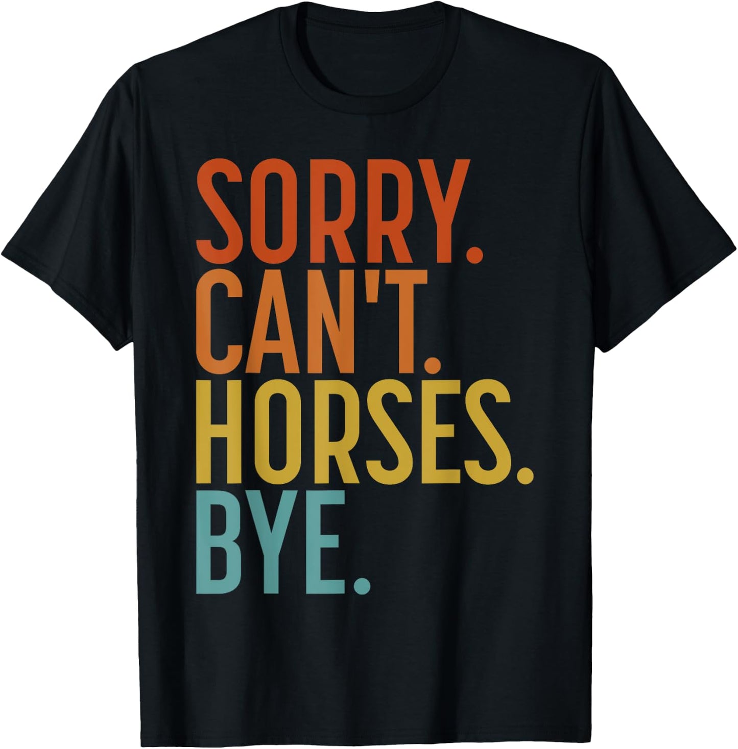 Funny Horse Shirt Women Boys or Girls T-Shirt - T-Shirt | Black