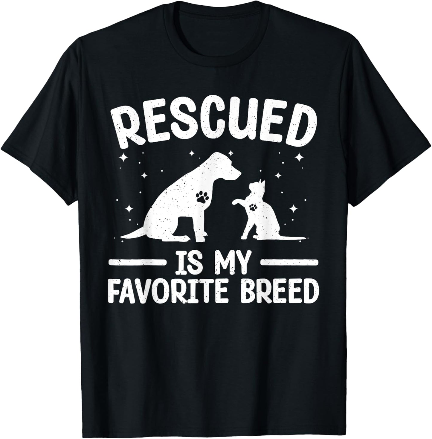 Animal Rescue Art Women Dog Cat Pet Rescuer Lover T-Shirt - T-Shirt | Black
