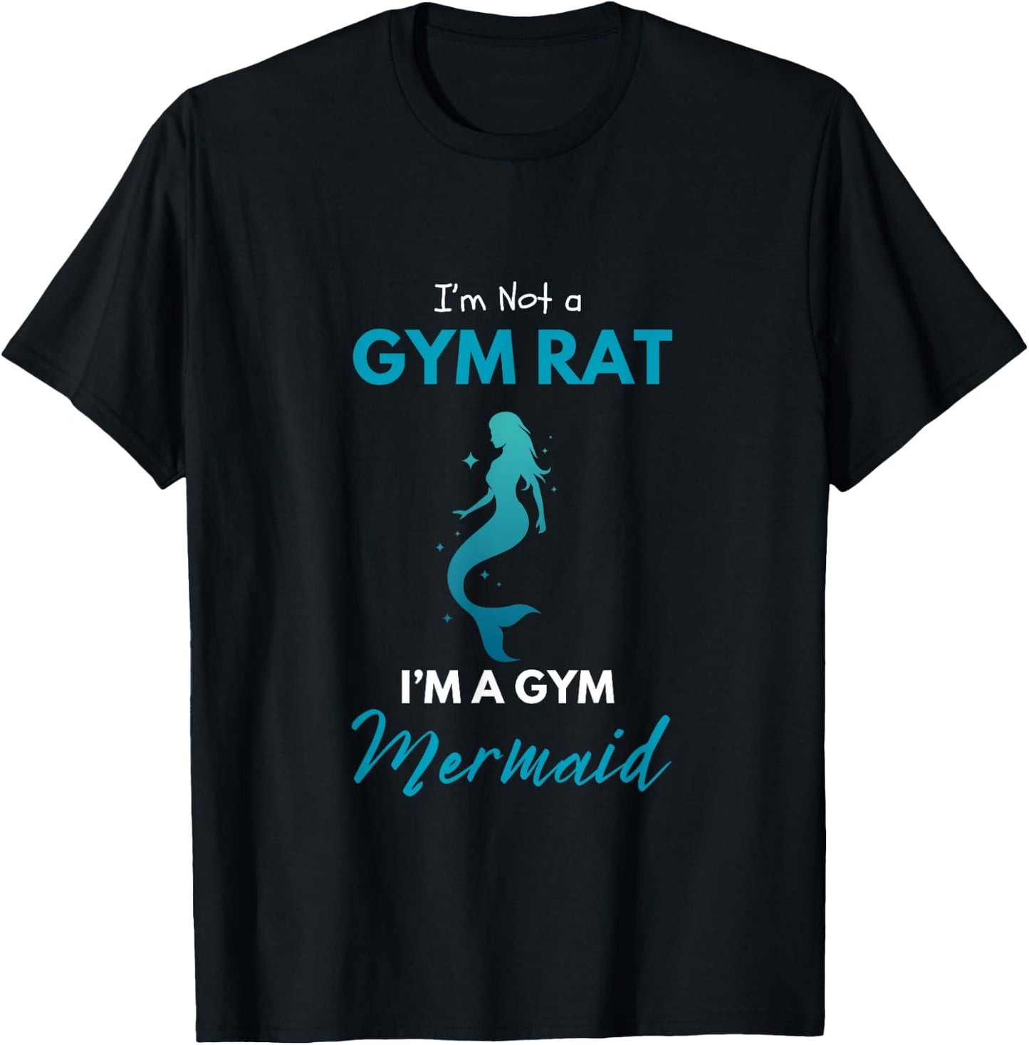 Gym Mermaid T-Shirt - T-Shirt | Black