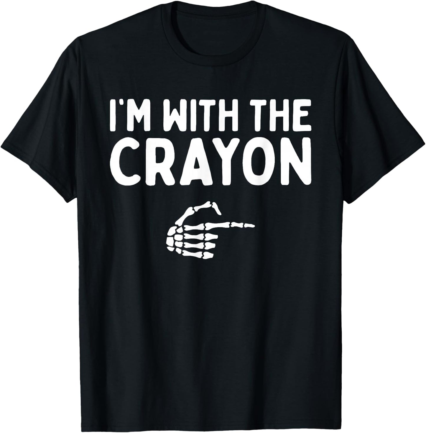 I'm With The Crayon Funny Halloween Costume Matching Couples T-Shirt - T-Shirt | Black