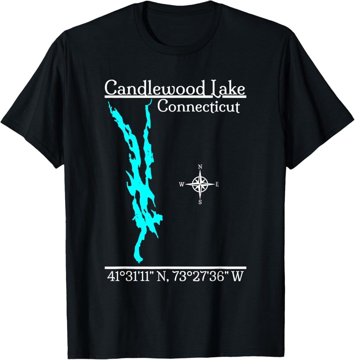 Candlewood Lake - Connecticut T-Shirt - T-Shirt | Black