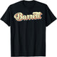 Barrett Retro Art Baseball Font Vintage T-Shirt - T-Shirt | Black