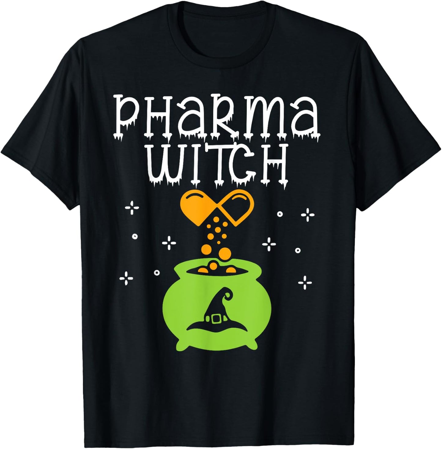 Pharmacy Witch Pharmacist Halloween Costume Pharmacy Pills T-Shirt - T-Shirt | Black