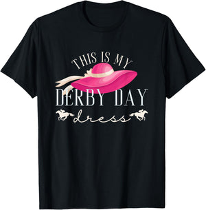 This Is My Derby Day Dress | Horse Races | Horse Riding T-Shirt - T-Shirt | Black