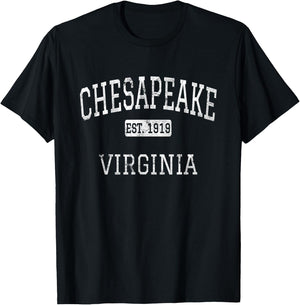 Chesapeake Virginia VA Vintage T-Shirt - T-Shirt | Black