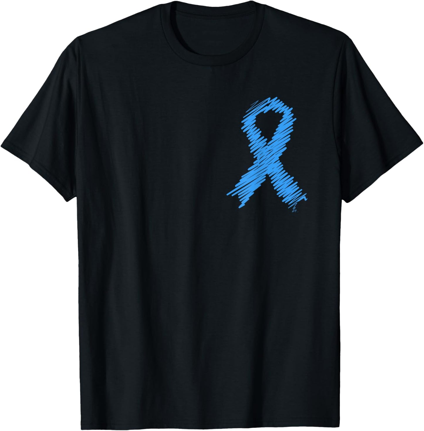 Diabetes Awareness Month Diabetic Blue Love Ribbon T1D T2D T-Shirt - T-Shirt | Black