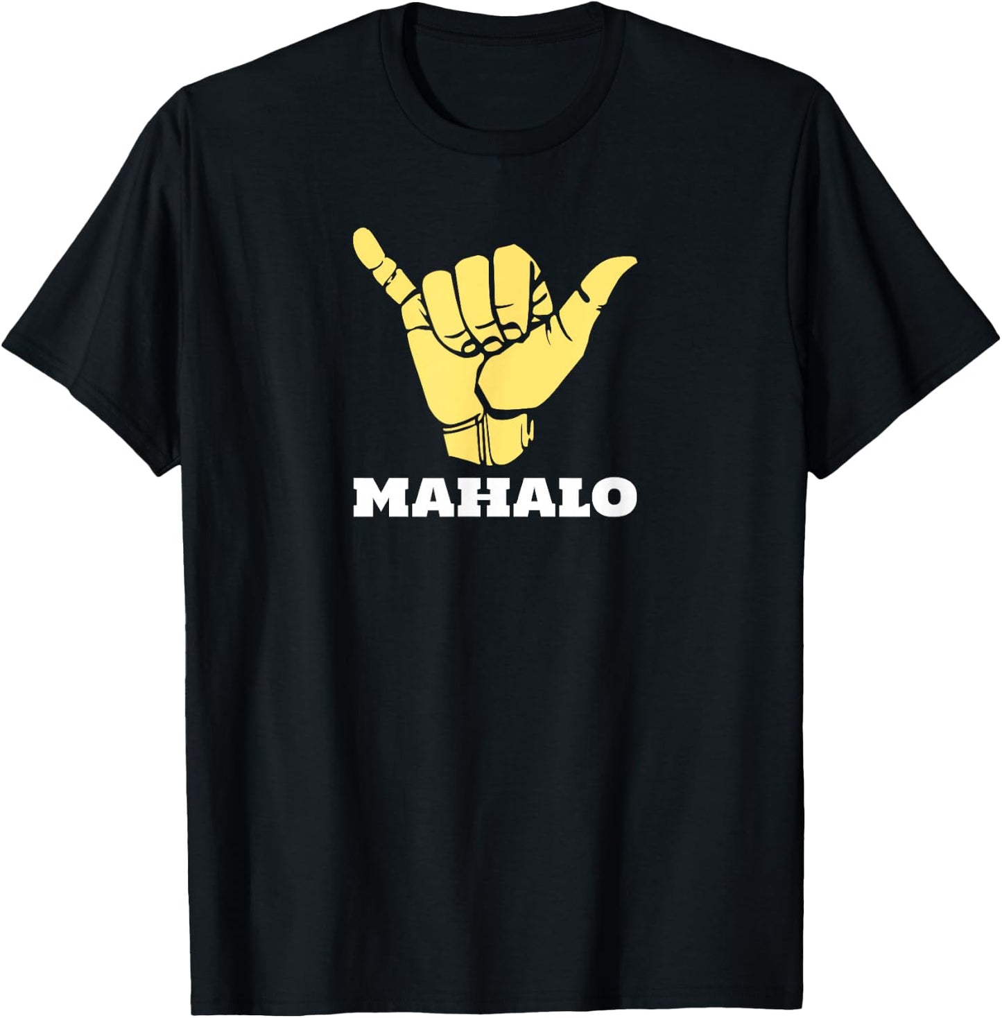 Hawaiian Shaka Gratitude - Mahalo T-Shirt - T-Shirt | Black