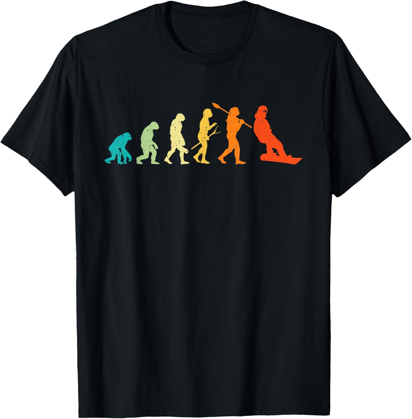 Evolution of Snowboarder - Snowboard Snowboarding Lover T-Shirt - T-Shirt | Black
