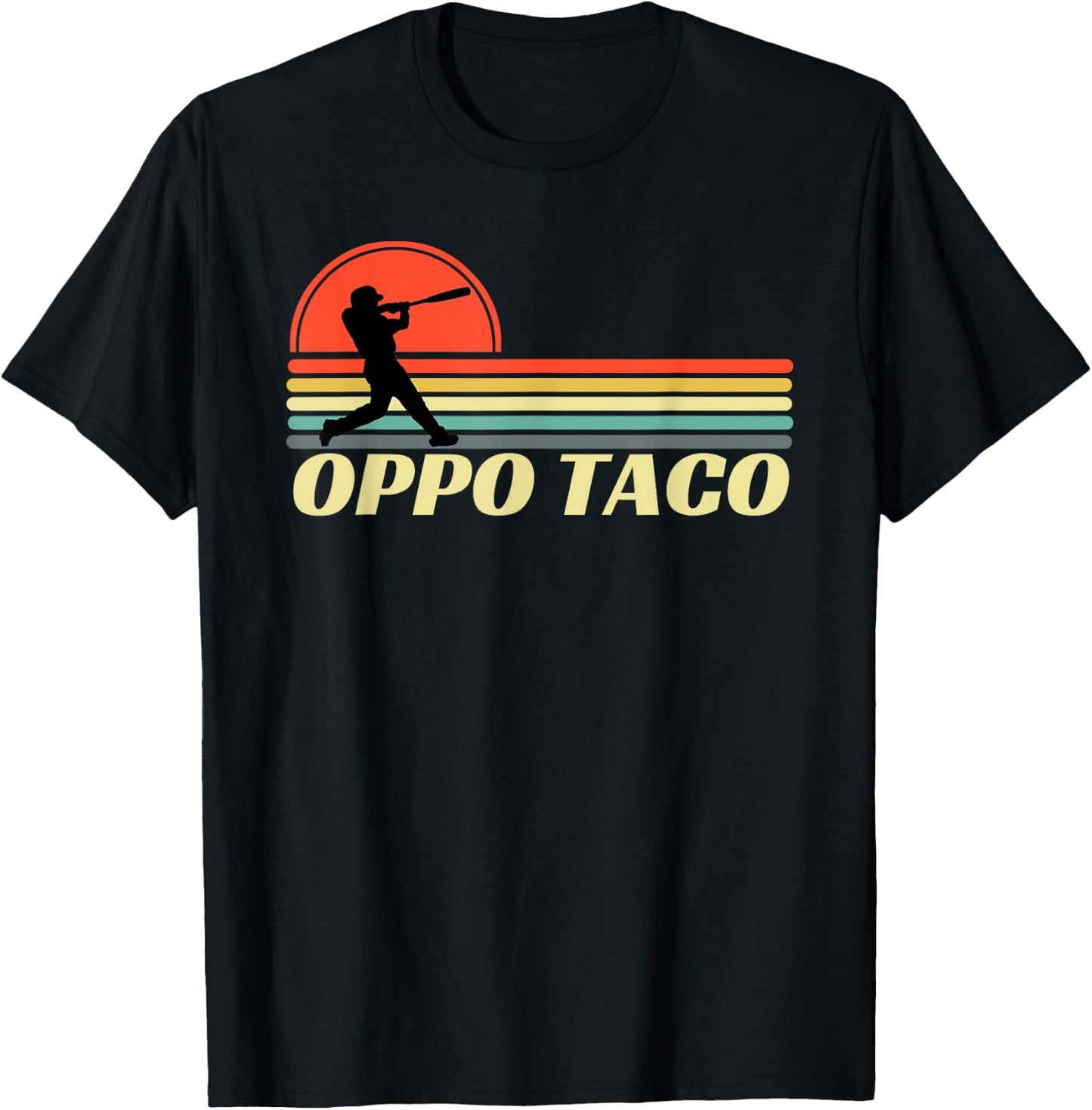 Retro Baseball Oppo Taco Home Run T-Shirt - T-Shirt | Black
