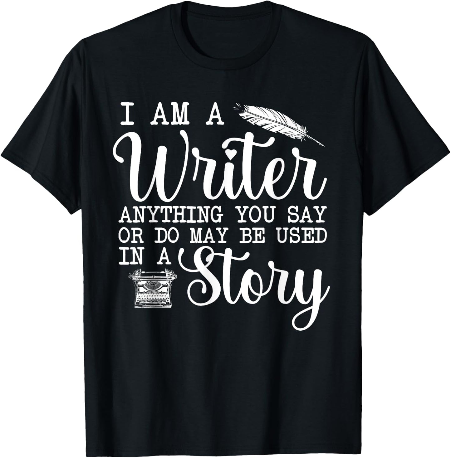 Best Writer Design Women Writer Writing Story Author T-Shirt - T-Shirt | Black