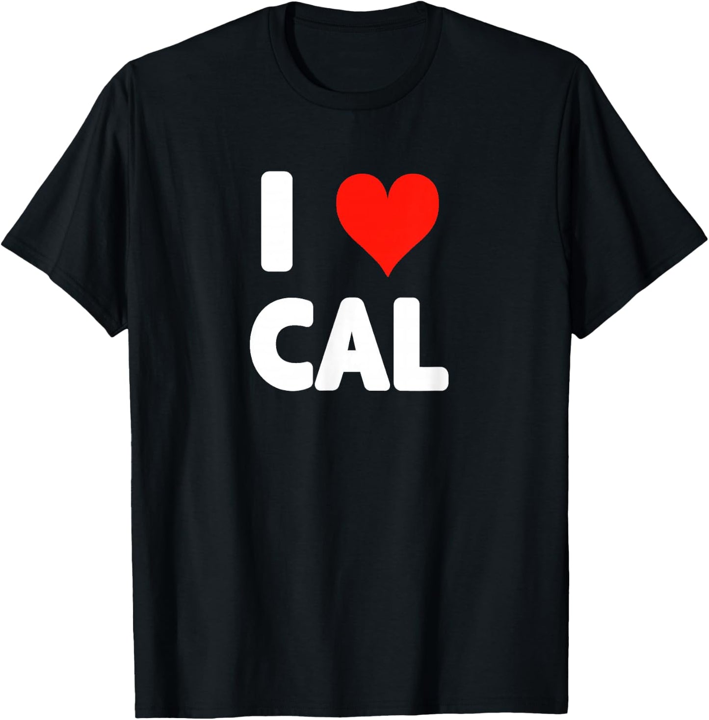 I Love Cal - Heart T-Shirt - T-Shirt | Black