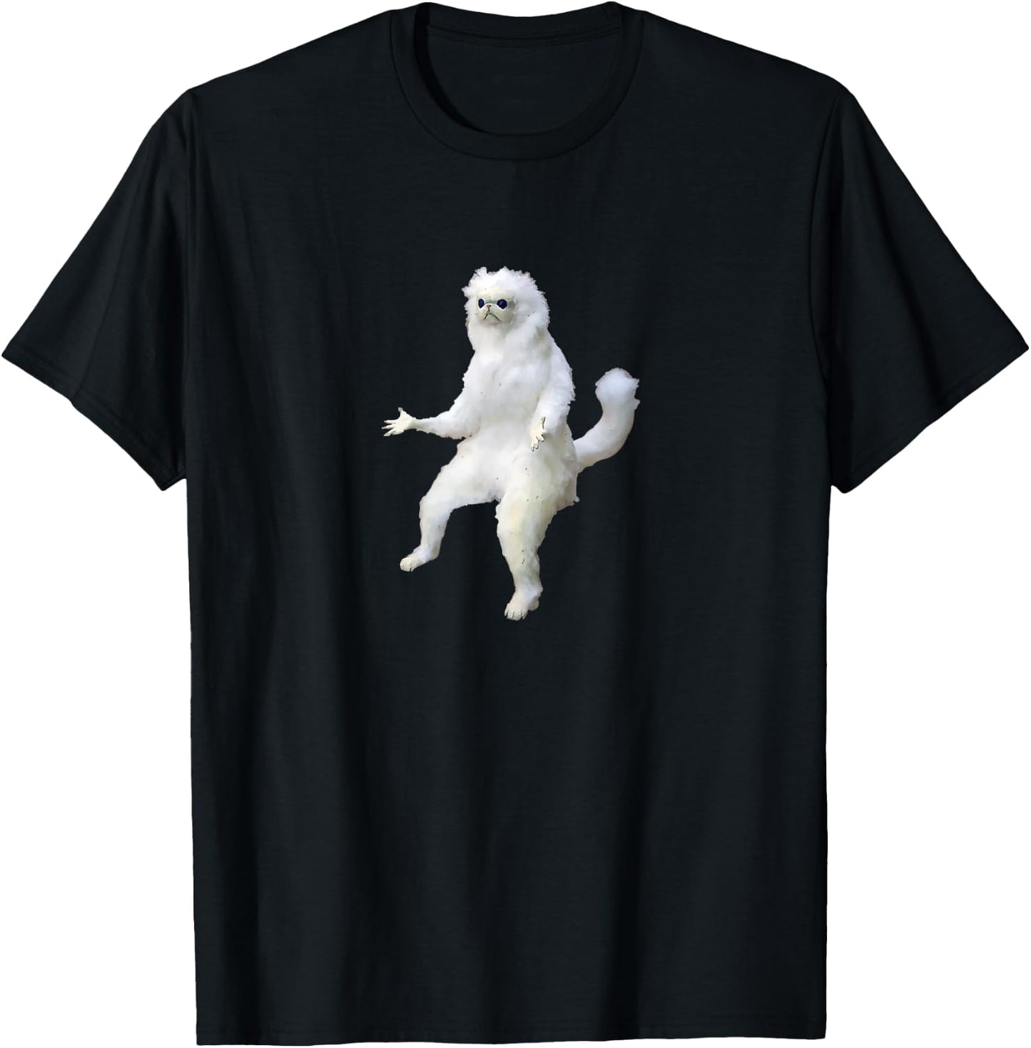 Persian Cat Room Guardian Meme Vital Rending Funny Cat T-Shirt - T-Shirt | Black